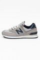 New Balance Pantofi sport cu garnituri de piele intoarsa si logo 574 Barbati