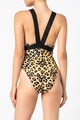 Moschino Body cu animal print si benzi logo contrastante Femei