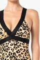 Moschino Body cu animal print si benzi logo contrastante Femei