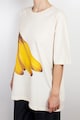 Ioana Ciolacu Kerek nyakú organikuspamut póló gyümölcsös mintával női