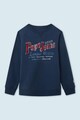 Pepe Jeans London Bluza sport cu decolteu la baza gatului si imprimeu logo Arthur Baieti