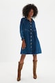 Trendyol Rochie mini de denim cu croiala in A Femei