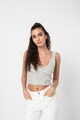 Missguided Top crop tricotat cu decolteu in V Femei