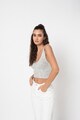 Missguided V-nyakú kötött crop top női