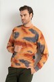 Scotch & Soda Bluza sport cu decolteu la baza gatului si model tie-dye Barbati