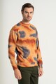 Scotch & Soda Bluza sport cu decolteu la baza gatului si model tie-dye Barbati