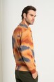 Scotch & Soda Bluza sport cu decolteu la baza gatului si model tie-dye Barbati