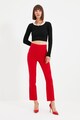 Trendyol Pantaloni crop cu talie inalta Femei