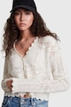 AllSaints Vanessa gyapjútartalmú kardigán azsúros dizájnnal női