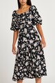 RIVER ISLAND Rochie cu maneci bufante si imprimeu floral Femei