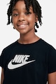 Nike Tricou crop de bumbac cu imprimeu logo Fete