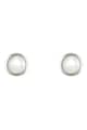 Moonstone Овални обеци със синтетични перли Жени