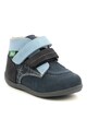 Kickers kids Ghete de piele intoarsa cu logo si detalii logo Baieti