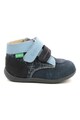 Kickers kids Ghete de piele intoarsa cu logo si detalii logo Baieti