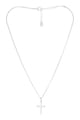 U.S. Polo Assn. Ródiumbevonatú keresztes nyaklánc kristályokkal női
