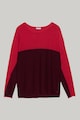Fiorella Rubino Pulover tricotat fin din amestec de lana cu design in doua nuante Femei