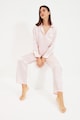 Trendyol Pijama cu aspect de satin si buzunar aplicat pe piept Femei