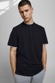 Jack & Jones Tricou polo din material pique cu guler mandarin Barbati