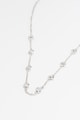 U.S. Polo Assn. Ródium bevonatú rozsdamentes acél nyaklánc cirkóniával díszítve, Ezüstszín női