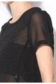 Vero Moda Tricou negru semitransparent Halo Femei