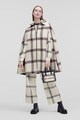 Karl Lagerfeld Capa din amestec de lana in carouri, cu fermoar Femei