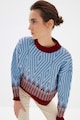 Trendyol Kerek nyakú pulóver geometrikus mintával női