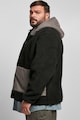 Urban Classics Colorblock dizájnú kapucnis pulóver irha hatású béléssel férfi