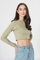 Missguided Bluza crop cu decolteu la baza gatului Femei