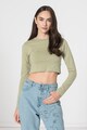 Missguided Bluza crop cu decolteu la baza gatului Femei