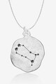 MOOGU Colier de argint veritabil 925 cu pandantiv constelatie gemeni Femei