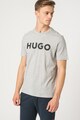 HUGO Dulivio normál fazonú póló kontrasztos logóval férfi