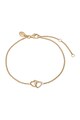Christina Jewelry&Watches Bratara de lant placata cu aur de 18 K cu talisman cu doua inimi Femei