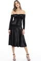 NISSA Rochie midi evazata cu aspect de satin Femei