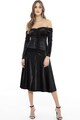 NISSA Rochie midi evazata cu aspect de satin Femei