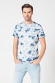 BLEND Tricou cu decolteu la baza gatului si model tie-dye Barbati