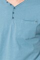 BLEND Тениска от памук с пришит джоб Мъже