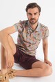 BLEND Tricou polo slim fit cu imprimeu tropical Barbati