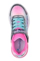 Skechers Flutter Heart Lights colorblock dizájnú tépőzáras sneaker Lány