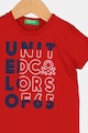United Colors of Benetton Kerek nyakú logómintás póló Fiú
