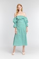 KAN Флорална рокля с голи рамен от органичен памук Жени