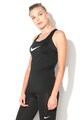 Nike Top cu spate decupat si imprimeu logo, pentru fitness Femei