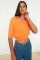 Trendyol Pulover crop cu guler polo Femei