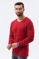 OMBRE Szűk fazonú csavart kötésmintás pulóver férfi
