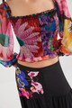DESIGUAL Bluza crop cu imprimeu floral Femei