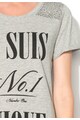 Silvian Heach Collection, Тениска в сив меланж с щампа Жени