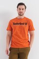 Timberland Tricou de bumbac cu decolteu la baza gatului si imprimeu logo Barbati