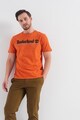 Timberland Tricou de bumbac cu decolteu la baza gatului si imprimeu logo Barbati