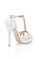 Versace 19.69 Abbigliamento Sportivo Sandale albe de piele cu toc inalt Dahlia Femei