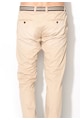 Alcott Pantaloni chino slim fit bej cu curea Jimmy Barbati