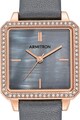 Armitron Часовник с кожена каишка и кристали Жени